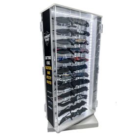 Rotating Countertop LED Knife Display (style: 72 Knife Display)