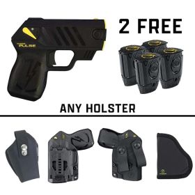 TASER Pulse Blowout Bundle w/ 2 FREE Cartridges + Any Holster (Choose Free Holster Style: Sticky Holster)