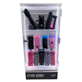 Rotating Countertop LED Stun Gun Display (style: Display Only)